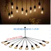 Adereços de teto para casamento Lâmpadas Edison Luzes pendentes de fio de cobre Dragon Ball Decoração de shopping Janela de casamento Luzes de corda retrô