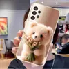 Adecuado para fundas de teléfono Samsung S26 Ultra, fundas protectoras A57, fundas suaves de TPU de conejo de peluche S24 y fundas de tela S25 PLUS