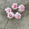 5 Cabezas de Rosas Artificiales con Pétalos que se Abren, Estilo Flor de Ciruelo, Mismo Estilo que en Xiaohongshu, para Arreglos Florales, Bodas y Salones de Bodas