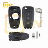 Adecuado para carcasa de llave de coche Ford de 2/3 botones, carcasa de control remoto plegable tipo gota de agua