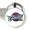 Logo de Equipo de la NBA Lakers Warriors 76ers Time Gem Aleación de Metal Llavero Grabado Colgante de Llave