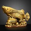 Enfeites de Peixe de Cobre, Peixe Bacia do Tesouro de Cobre, Peixe Dragão Dourado, Peixe da Riqueza, Sala de Estar, Bar, Mesa, Decoração de Escritório, Presentes