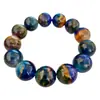 Pulsera de Ágata Resina Anti-Azul Partícula Grande Pulsera de Cuentas de Buda Estilo Antiguo Pulsera de Transmisión en Vivo Douyin Transfronteriza Joyería de Cadena de Cuentas Grandes