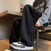 Pantalones deportivos sudadera versátiles de moda para hombre, primavera y otoño, pantalones grises de pierna ancha estilo retro americano, pantalones casuales juveniles fluidos, modernos