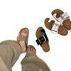 Chinelos Birkenstock para Mulheres 2026 Novo Design de Nicho Sandálias Meio Fechadas Espinha de Peixe para Mulheres Verão Outdoor Praia Sandálias Romanas