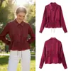 Marca Z Comercio Exterior Transfronterizo Stock Listo Estilo Europeo y Americano Ropa para Mujer 2026 Primavera Nueva Camisa Brillante Decorada con Lazo