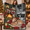 Manta de Franela Polar con Tema Navideño Impresión Digital Suministro Exclusivo Transfronterizo Dropshipping Cubierta de Sofá Manta Siesta de Oficina