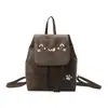 Mochila Pequeña Estilo Coreano con Lazo para Mujer 2025 Nueva Mochila de Moda Tendencia Bolso de Mano Lindo Bolso de Hombro Mochila Escolar