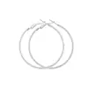 En Stock, Adecuados para Todas las Formas de Rostro, Pendientes de Aro Grandes Estilo Europeo y Americano de 3-7 cm para Mujer, Acero de Titanio, No se Desvanecen, Aros Lisos Versátiles, Clips para Oreja Indoloros