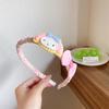 Diadema de dibujos animados para niños, diadema de tela envuelta para presionar el cabello, diadema sin apretar, lazo para el cabello, horquilla, lindos accesorios para el cabello para niñas