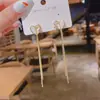 Pendientes Estilo Coreano de Moda con Borla Larga en Forma de Corazón Estilo Chanel Moda Año Nuevo Versátiles Exquisitos Pendientes para Mujer