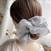 Platillo de organza grande estilo coreano que combina con todo, cuerda para el cabello de malla de súper hada, anillos para el cabello elegantes y franceses, accesorios para el cabello para niñas