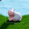 Adornos de micropaisaje con forma de hipopótamo, muñeco de dibujos animados, decoraciones DIY, accesorios de escritorio para coche, miniadornos pequeños.