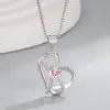 Colar Coração de Amor Mais Vendido na Amazon para Mulheres, Joia Versátil da Moda Europeia e Americana, Corrente de Clavícula em Forma de Coração