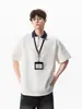Camisa polo de manga corta con cuello para hombre, camiseta de verano de marca moderna, corte holgado, moderna 2026, top casual simple y versátil