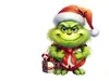 Decorações de Natal Enfeites para Pendurar no Carro Novo Produto Conjunto de Oito da Green Cross-Border, Árvore de Natal de Bebê Desenho Animado para Decoração de Casa