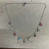 La primavera está llegando~ Collar floral de diamantes dulce y lindo, cadena para la clavícula estilo vacacional, collar súper hermoso y versátil