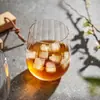 Vaso de Agua de Vidrio Prismático para Yogurt Vaso para Bebida de Gran Capacidad Vaso para Té Sencillo Vaso para Licor Whisky