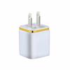 Carregador de Celular Eletrodepositado com Borda Dourada Duplo USB 2.1A Cabeça de Carregamento USB Dupla Porta Adaptador de Energia Multi-Porta Venda por Atacado