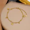 Europa e Estados Unidos transfronteiriça titânio aço moda retro temperamento Coringa diamante amor aço inoxidável cor retentora corrente tornozeleira