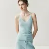 Camisola Minimalista~Suave de Punto de Cachemira para Mujer, Cuello en V, Corte Ajustado, Versátil, Camiseta sin Mangas de Tirantes Finos, Capa Base, Nuevo Suéter 2026