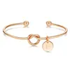 Pulsera Nudo Romántico Europeo y Americano Transfronterizo Nudo de Amor para Dama de Honor Personalizada con 26 Letras Moda Elegante Joyería para Parejas para Mujeres