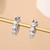 Pendientes de joyería de nicho con incrustaciones de cobre y circonitas de alto temperamento, con forma de copo de nieve en forma de corazón, accesorios de traje, nuevos pendientes de moda