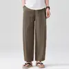 Pantalones Cortos de Lino Lyocell Nuevos 2026 Textura Natural de 165g Efecto Caído Versátiles Sueltos Casuales de Verano