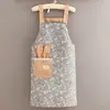 Delantal de Lona de Conejo Manga Larga Cocina Cocina Mujer Nueva Moda Estilo Coreano Transpirable Limpieza Overol