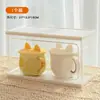 Estante de Almacenamiento de Tazas de Escritorio Caja Acrílica a Prueba de Polvo Transparente Oficina Dormitorio Mesa de Café Estante de Almacenamiento para Juego de Té Ins
