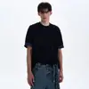 Camiseta de Verano para Hombre Color Bloque a Cuadros Gris Claro Manga Corta Estilo Americano Cleanfit Resistente Cuello Pequeño Casual Manga Media