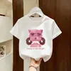 Camiseta de Manga Corta 100% Algodón Puro para Niña Nuevo Estilo 2026 Tops para Niños Ropa de Verano para Bebé Niña Tops Versátiles de Dibujos Animados
