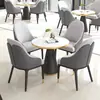 Mesa y Sillas de Negociación para Oficina de Ventas, Mesa de Hotel de Lujo Ligero con Cuatro Sillas, Cabina con Sofá de Nuevo Estilo Chino para Sala de Recepción de Casa de Té