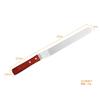 En stock espátula de crema de acero inoxidable con mango de madera de 6/8/10/12 pulgadas cuchillo recto kiss desmoldeador cuchillo recto kiss para pastel