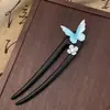 Grampo de cabelo moderno minimalista de crina de cavalo, acessório de cabelo, estilo Hanfu, nicho de alta qualidade, grampo de franja, grampo de madeira