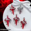 Accesorios de Estilo Oscuro Estilo Europeo y Americano Mariposa Negra Pistola Cruz de Rosa Colgante Pulsera de Cuentas DIY Collar