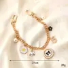 Yilian novo estilo Chanel Pérola cadeia portátil dupla cadeia pulseira pulseira caixa de telefone chaveiro-cadeia resistente a quedas atacado