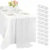 Amazon Bali Chifón Arrugado Mantel Individual, Mantel de Gasa Semitransparente, Mantel de Boda Estilo Bohemio Festivo
