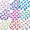 Botones de Vidrio con Pedrería de Color AB de Base Plana para Vestidos Cosidos a Mano y Accesorios para Vestidos de Novia