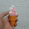 Pingente de sorvete squishy macio de rebote lento simulação de tocha, brinquedo de comida squishy de sorvete para alívio de estresse