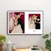 Enquadramento de foto de casamento montado na parede moldura de foto borda estreita personalizado estúdio cabeceira foto de casamento retrato de família crianças 3648