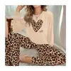 Conjunto de Dos Piezas de Verano para Mujer del Sudeste Asiático, Manga Corta, Pantalón Largo, Dibujos Animados Lindos, Imitación de Algodón, Ropa de Casa, Paquete de Exportación, Venta Directa