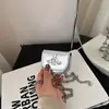 Mini Bolso Silla Estilo Coreano Nuevo Bolso de Axila Retro Cadena Gruesa Estilo Punk Dulce y Fresco Brillante Bolso de Hombro Casual para Mujer