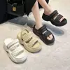Zapatillas de Nuevo Estilo para Mujer en Verano, Zapatos de Playa Antideslizantes para Interiores y Exteriores, Sandalias Versátiles de Pareja para Mujer