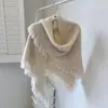 Otoño e Invierno Nueva Moda Versátil Chal de Lana Bufanda de Punto de Gama Alta Bufanda Cálida de Invierno para Mujer Bufanda Triangular Ropa de Abrigo