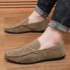 Zapatos Casuales de Verano para Hombre Zapatos de una Sola Capa Versátiles Zapatos Deportivos Slip-on Piernas de Corte Bajo Zapatos para Conducir Zapatos de Moda Zapatos Transfronterizos para Hombre