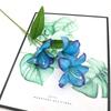 Simulación Tres Puntas Flores de Lirio Pequeñas Arreglo Floral Bloque Flor Flores Artificiales Material Floral Decoración de Boda Flores Artificiales