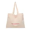 Bolso de Lona Artístico Estilo Coreano 2025 Nuevo Bolso de Hombro de Lona Casual Estampado con Letras Gran Capacidad Bolso Tote para Estudiantes
