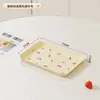 Bandeja Cuadrada para Uso Doméstico, Plato para Comida y Fruta, Bandeja Escurridora para Tazas y Ollas, Plato para Snacks, Bandeja Especial para Servir para Restaurantes