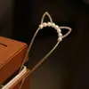 Pente de Cabelo de Metal em Forma de U com Pérolas e Franja Simples Retrô Bola Pente de Cabelo Headwear Feminino Lote
